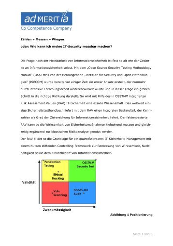 RAV - Artikel V 1.0 - 20070820 - admeritia IT-SECURITY