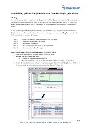 Handleiding gebruik ZorgDomein voor OmniHis Scipio gebruikers