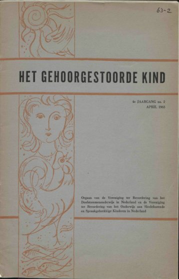 HET GEHOORGESTOORDE KIND