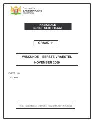 Gr.11 Wiskunde Vraestel 1 Nov. 2009 - Eccurriculum.co.za