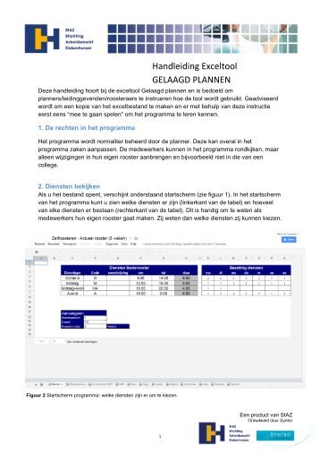 Handleiding Exceltool GELAAGD PLANNEN - StAZ