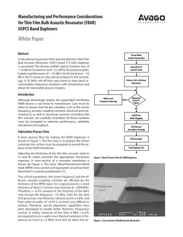 Manufacturing and Performance Considerations for Thin Film Bulk