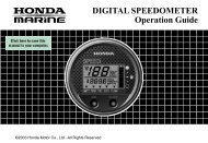 DIGITAL SPEEDOMETER Operation Guide - Honda Marine