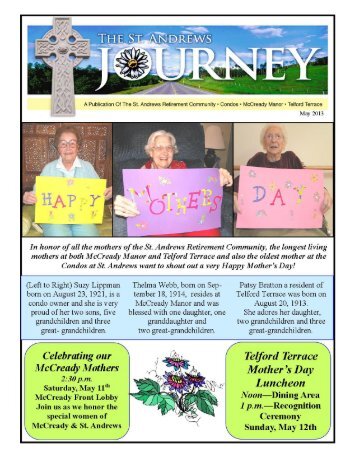 St. Andrews Retirement Community May Newsletter