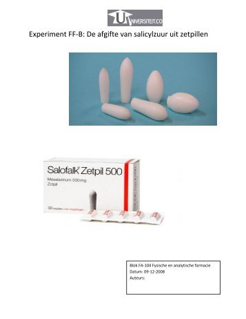 Download practicum afgifte van salicylzuur uit zetpillen FF-B