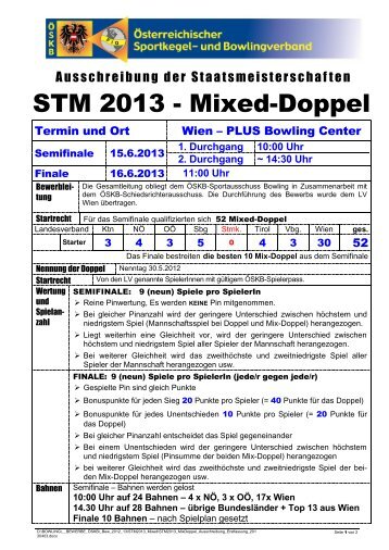 STM Mixed 2013 Ausschreibung