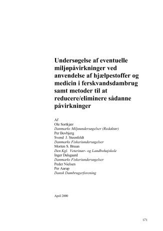 79-00 Undersøgelse af eventuelle miljøpåvirkninger ... - DTU Aqua