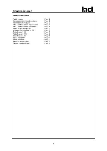 Datasheets:Condensatoren - Docweb