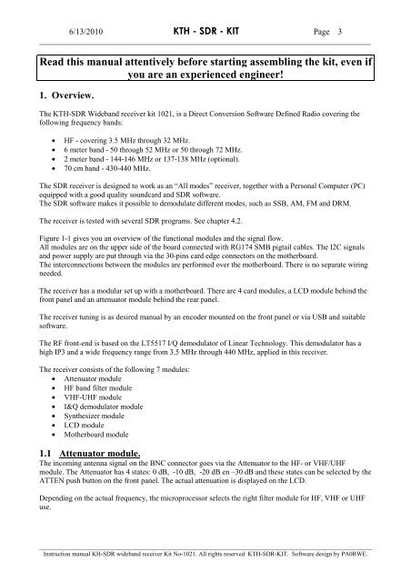 Kth - sdr - kit