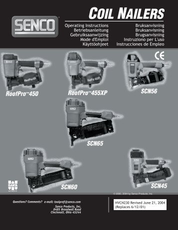 SCN45 RoofPro™455XP SCN60 SCN56 SCN65 RoofPro™450