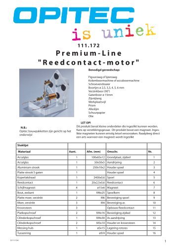 Premium-Line "Reedcontact-motor"