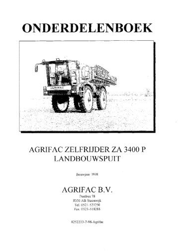 agm'ac zfitrijdfr za 3400 p tandbouwspuit agr:fac bv - Agrifac