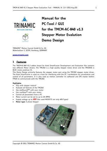 TMC262-Eval manual - Actel