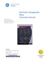 Multilin 469 Motor Management Relay ... - GE Digital Energy