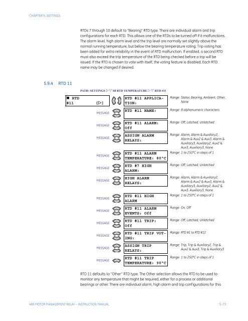 Multilin 469 Motor Management Relay ... - GE Digital Energy