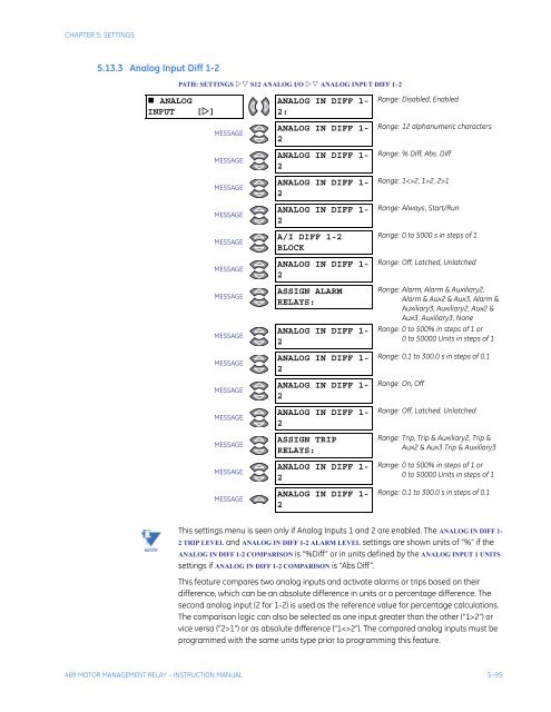 Multilin 469 Motor Management Relay ... - GE Digital Energy