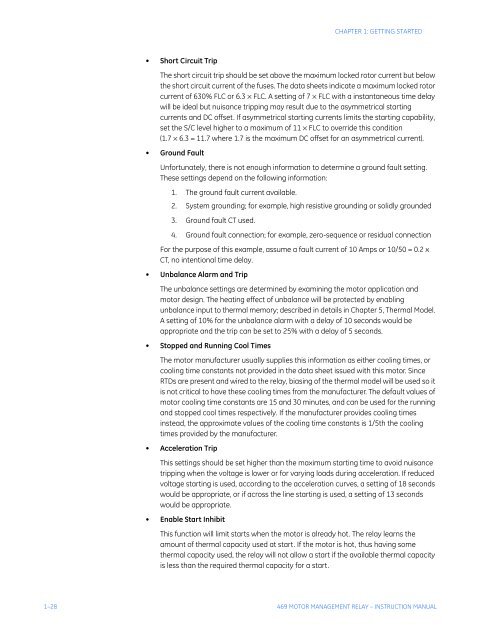 Multilin 469 Motor Management Relay ... - GE Digital Energy