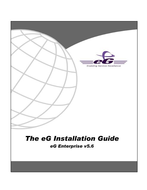 The eG Installation Guide - eG Innovations