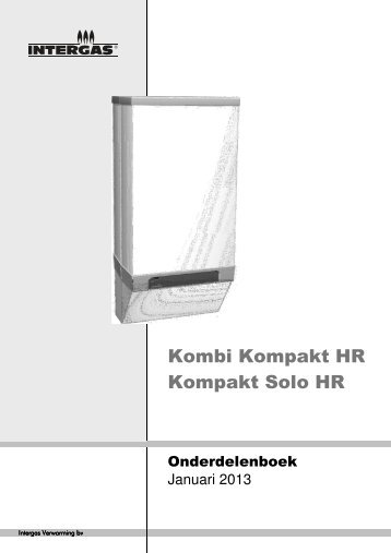 Onderdelenboek Kompakt HR-ketels - Intergas