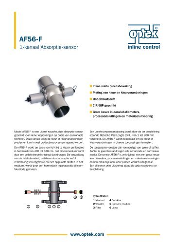 optek AF56-F Gegevens-Blad - Optek-Danulat, Inc.