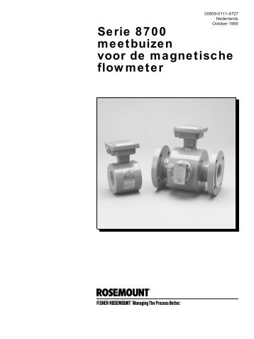 Serie 8700 meetbuizen voor de magnetische flowmeter - Emerson ...