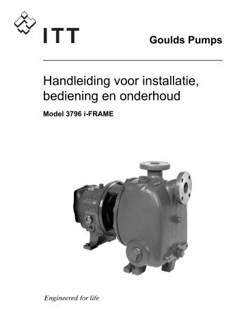 Handleiding voor installatie, bediening en onderhoud - Goulds Pumps