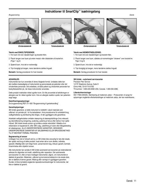 SmartClip™ Appliance Wire Insertion Instrument Instructions Fil ... - 3M