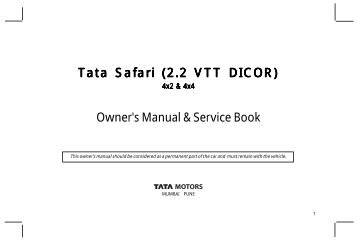 Safari 2.2L Dicor OMSB G-2007 - Tata Motors Customer Care