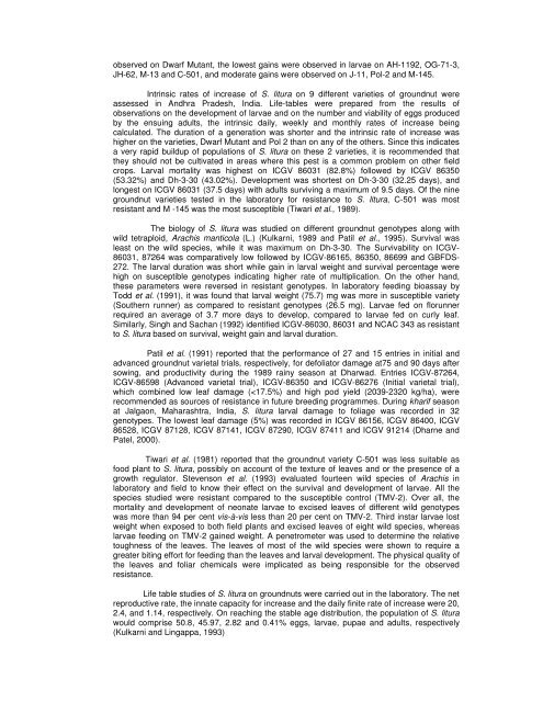 screening elite genotypes and ipm of defoliators in groundnut