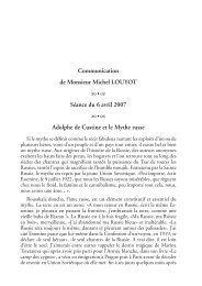 Communication de Monsieur Michel Louyot Séance du 6 avril 2007 ...