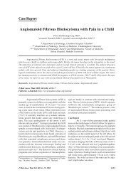 Angiomatoid Fibrous Histiocytoma with Pain in a Child - Faculty of ...