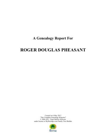Roger Douglas Pheasant - Get Free Internet Reference