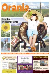 Rusplek vir moeë stedelinge - Orania