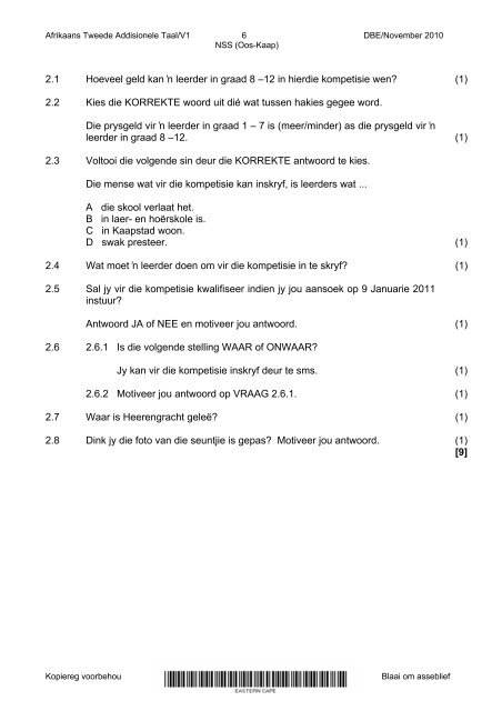 NASIONALE SENIOR SERTIFIKAAT GRAAD 12