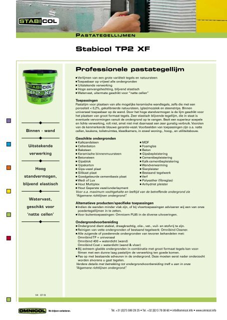 Stabicol TP2 XF - Omnicol