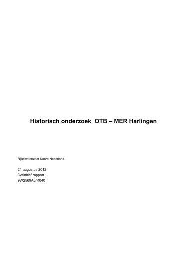 Historisch onderzoek OTB – MER Harlingen
