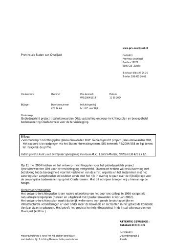 Gebiedsgericht project IJsseluiterwaarden Olst - Provincie Overijssel