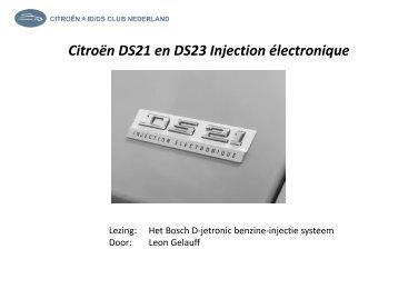 DS0116 Lezing het DSIE D-jetronic benzine-injectie ... - Citrotech