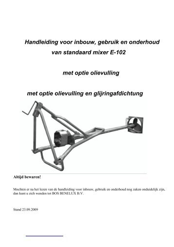 E-102 mixer.pdf - Bos Benelux BV