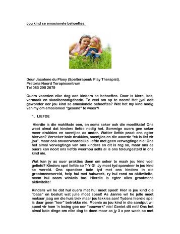 jou kind se emosionele behoeftes.pdf - Kleuters