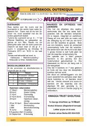 Nuusbrief 2 - 15 Februarie - Hoërskool Outeniqua