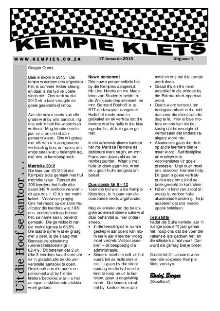Kliek hier - Hoërskool Kempton Park