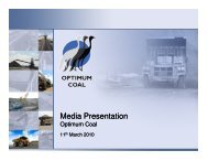 Media Presentation Media Presentation - Optimum Coal