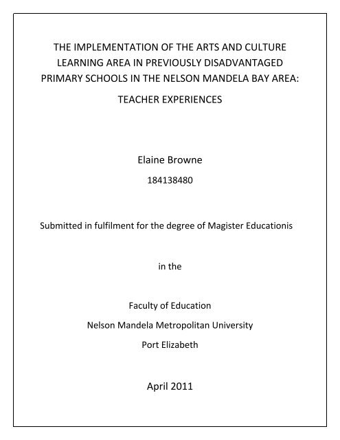 Elaine Browne.pdf - Nelson Mandela Metropolitan University