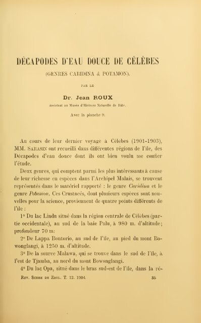 Revue suisse de zoologie - upload.wikimedia....