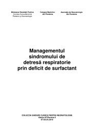 Managementul sindromului de detresă respiratorie prin deficit de ...