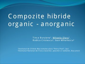 Compozite hibride organic - anorganic