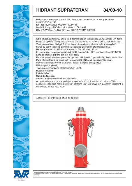 HidranT supraTeran 84/00-10 - AVK