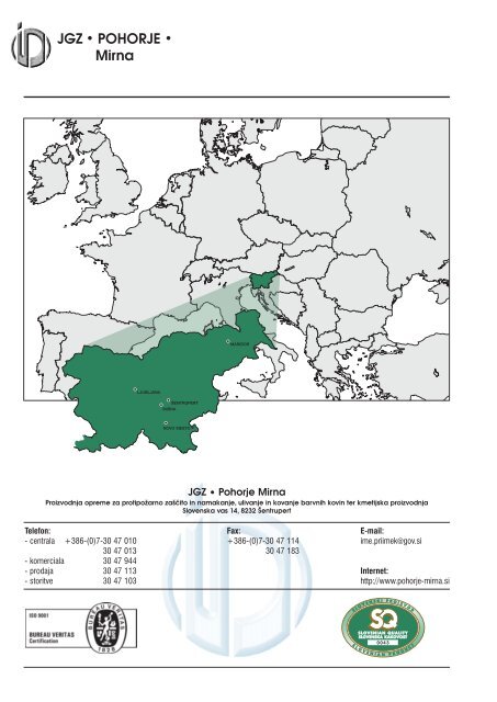 Pohorje Gasilci Katalog Opreme Marec 2007 9 ... - POHORJE mirna