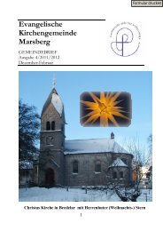 Evangelische Kirchengemeinde Marsberg